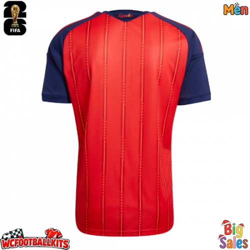 Spain Replica Home Stadium Shirt World Cup 2026 Short Sleeve